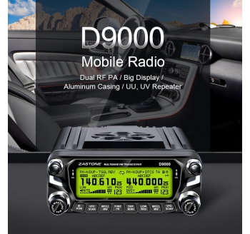 ZASTONE D9000 Car Walkie Talkie 50W Mobile Radio Dual Band VHF UHF