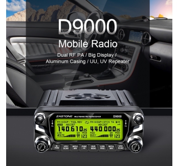 ZASTONE D9000 Car Walkie Talkie 50W Mobile Radio Dual Band VHF UHF